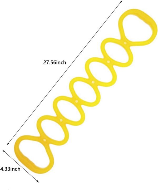 7 Ring Stretch Resistance Exercise Band, BetterJonny Workout Bands Yoga Stretching，Foot, Leg and Arm Exerciser for Home or Fitness Center Workout Walking Exercise - Image 6