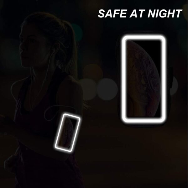 Armband for iPhone 16/16 Pro/15/15 Pro/14/14 Pro/13/13 Pro/12/12 Pro/11/XR,Sweatproof Running Exercise Bag with Card Slot for iPhone 16,15,14,13,12,11,iPhone XR(Black) - Image 5