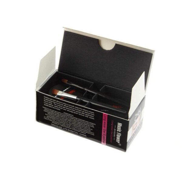 2 in 1 Black and Brown Gel Eyeliner Set Water Proof Smudge Proof, Last for All Day Long, Work Great with Eyebrow, 2 Pieces Eye Makeup Brushes Included - Image 9