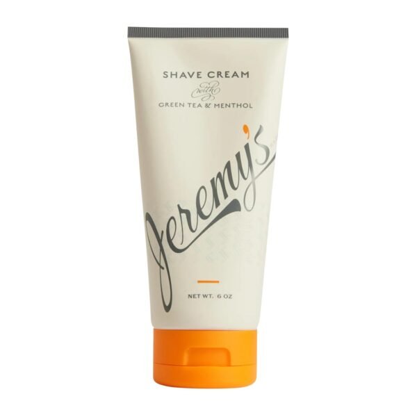 Jeremy’s Razors Shaving Cream for Men - All Natural Shave Cream With Green Tea & Menthol - Rich Lather For Face, Body, Head, Travel, Sensitive Skin & Razor Burn - Men's Grooming (Made in USA, 6 Fl Oz) - Image 2