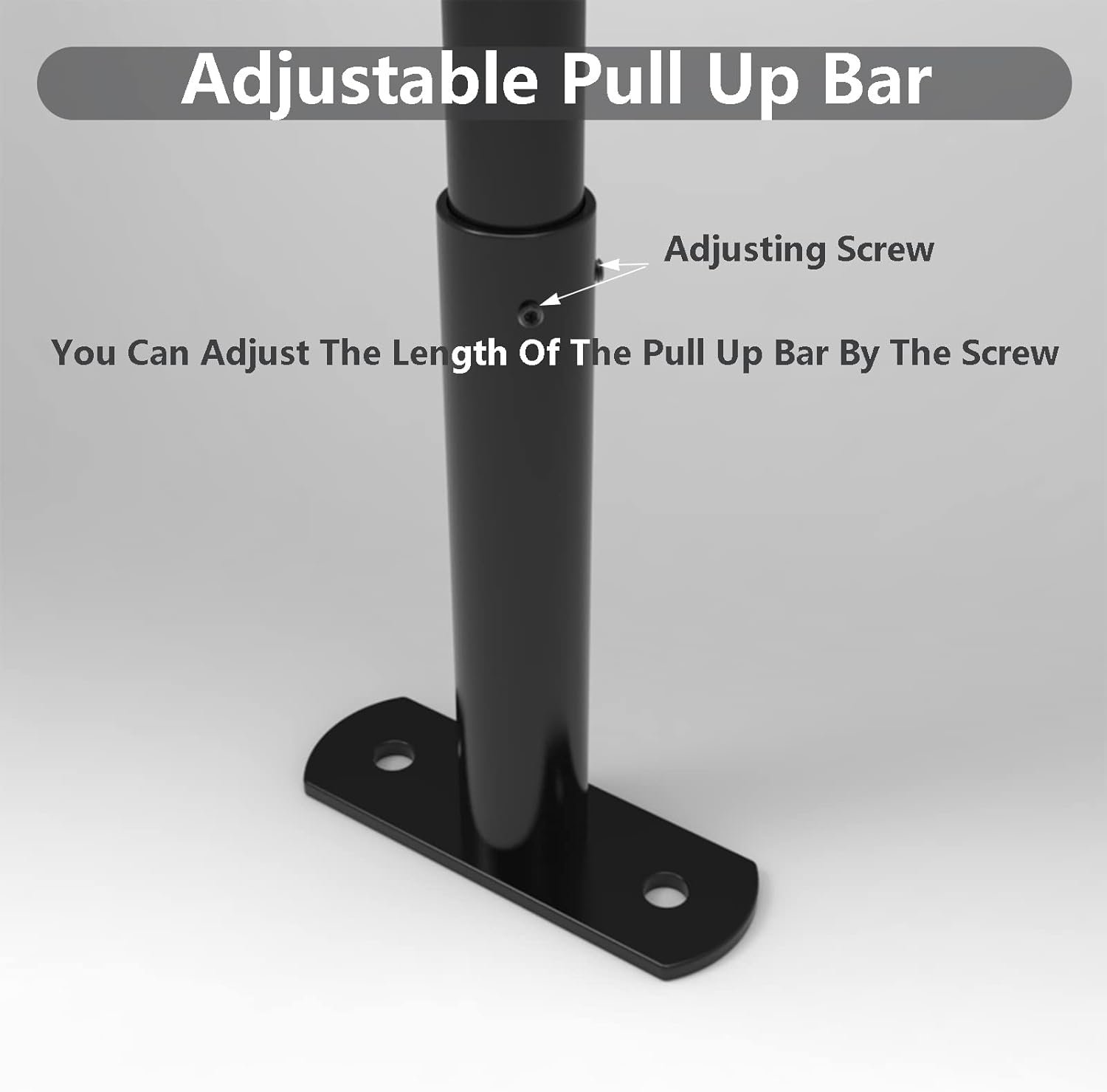 Adjustable Chin Up Bar Doorway Wall Mounted Pull Up Bar, Heavy Duty Steel Indoor Pull Up Bar Strength Training Equipment for Home Gym Exercise Fitness, Max Load-Bearing 660lbs - Image 5