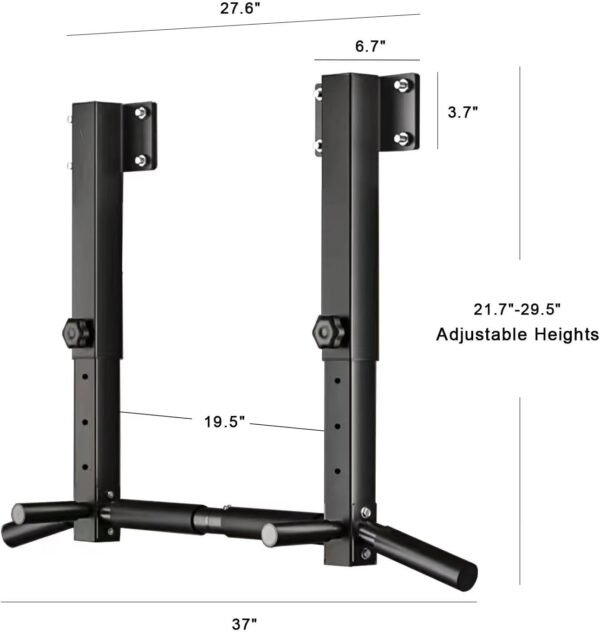 Wall Joist Mount Pull Up Bar, Beam Mounted Chin Up Bar for Home Gym - Image 8