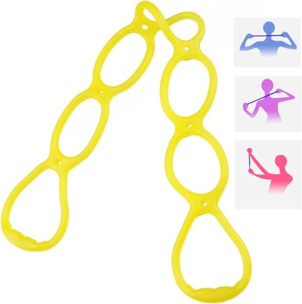 7 Ring Stretch Resistance Exercise Band, BetterJonny Workout Bands Yoga Stretching，Foot, Leg and Arm Exerciser for Home or Fitness Center Workout Walking Exercise - Image 4