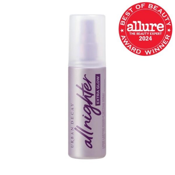 Urban Decay All Nighter Extra Glow Dewy Makeup Setting Spray for Face, Transfer-proof, Long-lasting 16 HR Wear, Hyaluronic Acid & Agave Extract, Radiant Finish, Oil-free, Paraben-free, Vegan - 4 fl oz - Image 3