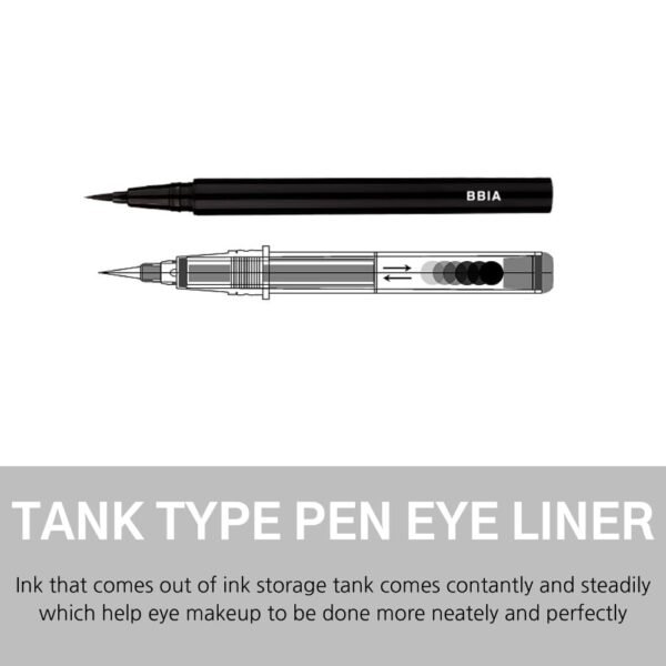 BBIA Last Pen Eyeliner - Waterproof Liquid Pen Eye Liner Long-Lasing Quick Dry Multi-Proof Easy Drawing Ink Tank Type with Precise & Flexible Fine Brush No-Skip Korean Eye Makeup (01 SHARPEN BLACK) - Image 5
