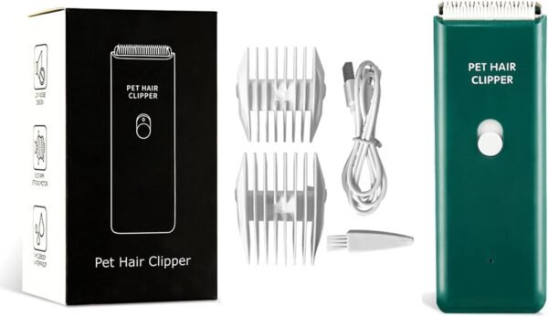Dog Clippers,Quiet Washable USB Rechargeable Cordless Dog Grooming Kit,Electric Pets Hair Trimmers Shaver Shears for Dogs and Cats Green - Image 2