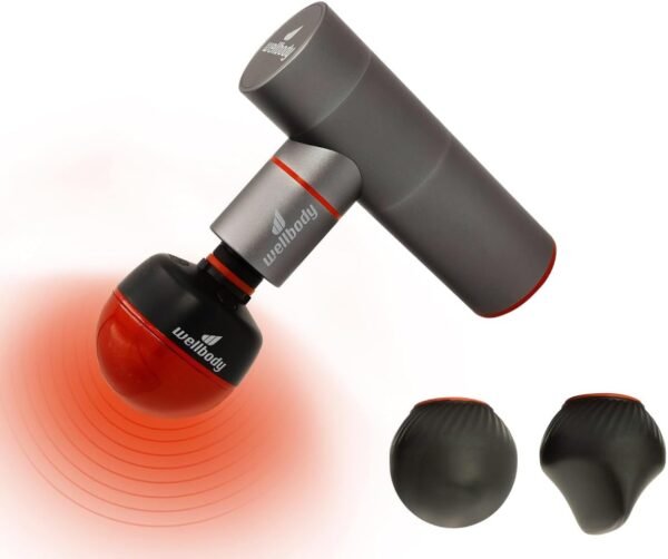 Deep Tissue Massage Gun with Heat | Gun Massager with Heat Ball Technology | 4 Speed Options Massage Guns | Portable Massage gun | Handheld Massage Gun & Travel Massage Gun for Muscle Relief - Pepper - Image 2