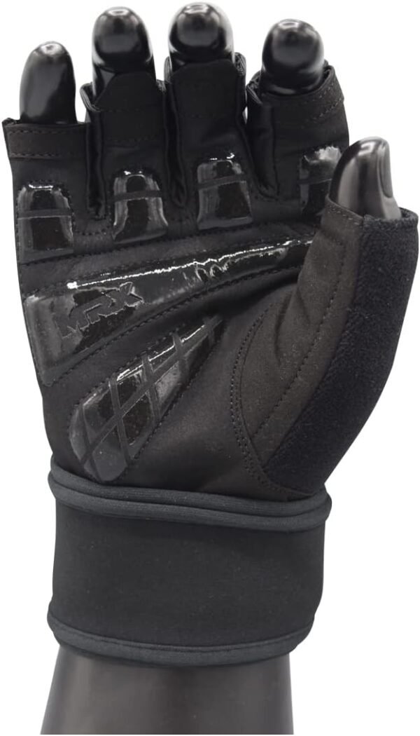 MRX Weightlifting Gloves for Men Workout Gloves Mens Wrist Support Lifting Gloves Male Gym Gloves | Workout Gym Accessories for Men Weight Lifting Fingerless Gym Exercise for Powerlifting - Image 5