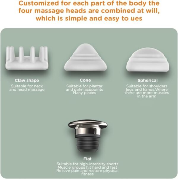 Mini Massage Gun, Pocket-Sized Deep Tissue Massager Gun, Portable Percussion Muscle Massager Gun, Convenient, Easy and Practical, Ultra Small & Quiet Muscle Massage Gu (Dark Grey) - Image 6