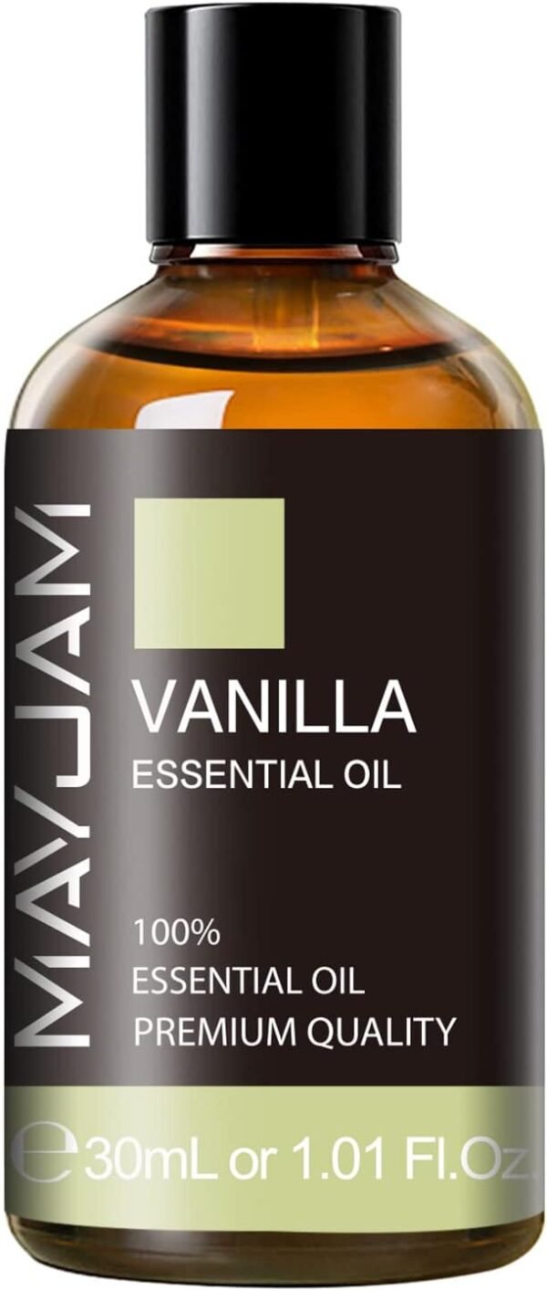 Vanilla Essential Oil 30ml/1.01fl.oz, MAYJAM Premium Vanilla Oils for Aromatherapy, Diffuser, Soap Making, Candle Making, Long Lasting Scents - Image 2