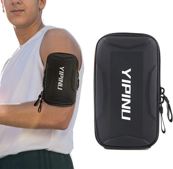 Dxyufazhe Outdoor Sports Multifunctional Armband Waterproof Running Sports Fitness Mobile Arm Bag, Compatible with iPhone 11 Pro Max 11 XS XR 8, Galaxy S20 S10 S9 Plus for Men & Women (Black) - Image 2