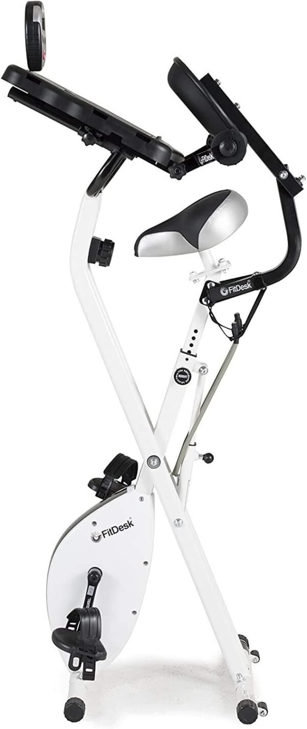 FitDesk Bike Desk 3.0 - Adjustable Height Standing Desk Exercise Bike, Built-in Tablet Holder, Lightweight Stationary Laptop Table for Home Office, Supports Up to 300 lbs, Ideal for Home Workouts - Image 7