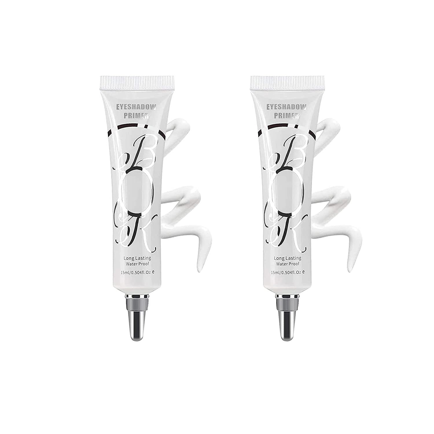 2 Pack Matte Eyeshadow Primer for Oily Lids White Eyeshadow No Crease Eye Primer Makeup Eyeshadow Base Waterproof & Smudge-proof & Long Lasting Cream Liquid Eye-shadow for All Shadows (Set A) - Image 2