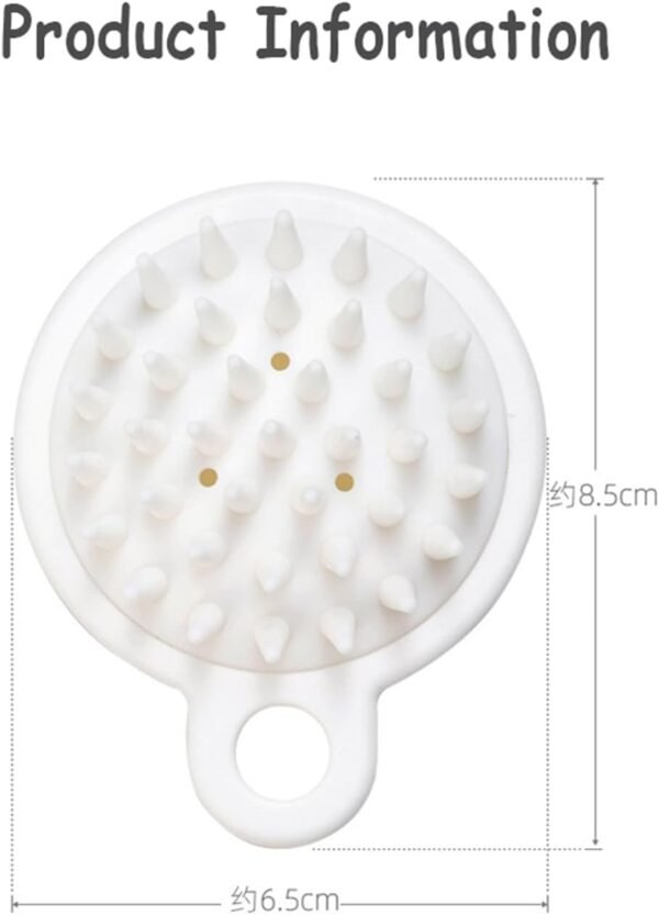 Scalp Massager Shampoo Brush 2 Pack,Shower Hair Brush with Soft Silicone Bristles,Easy to Lather up,Suitable for Men & Women,White - Image 8