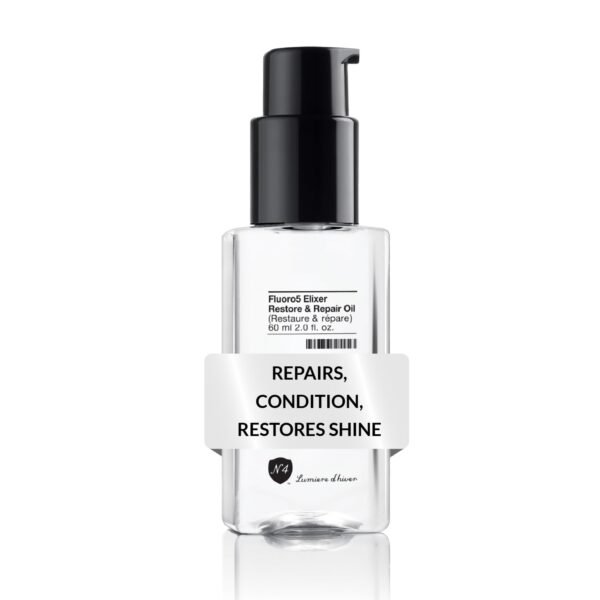 Number 4 Hair Oil, Anti Frizz Hair Serum, Fluoro5 Elixir Restore & Repair Oil, 2.0 oz - Image 2