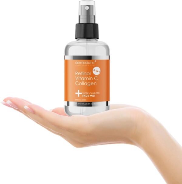 3 in 1 Super-Charged Anti-Aging Face Mist w/Retinol, Vitamin C + Collagen | Hydrates, Refreshes & Brightens for a More Glowing Complexion | 4 fl oz, 120 ml - Image 5
