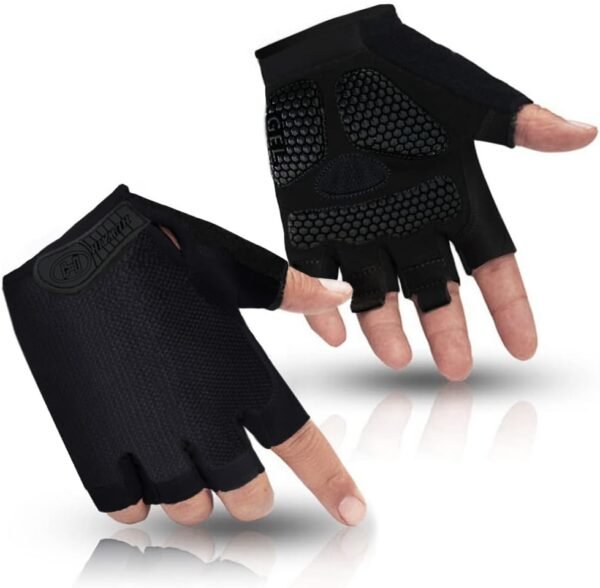 HuwaiH Cycling Gloves for Men/Women Anti-Slip Shock-Absorbing Biking Gloves Half Finger Gel Pad Bicycle Gloves Breathable Bike Gloves - Image 2