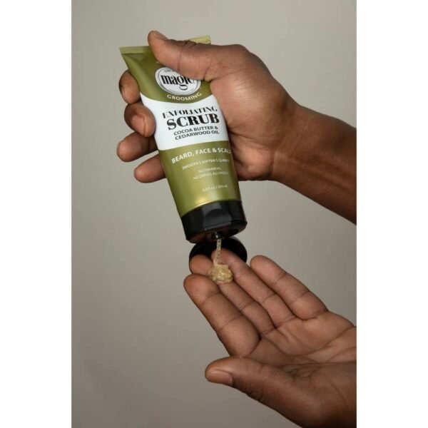 SoftSheen-Carson Magic Men's Grooming Facial Exfoliating Scrub, Softens, Smooths and Clarify, With Cocoa Butter and Cedarwood Oil for Beard, Skin and Scalp, 6.7 fluid ounces - Image 5