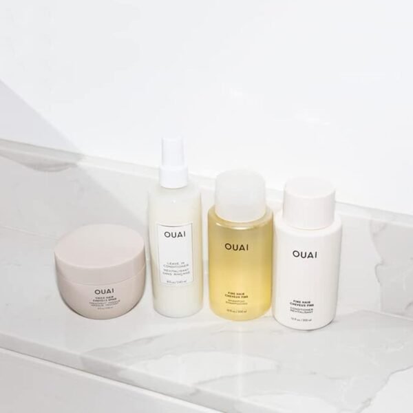 OUAI Fine Shampoo and Conditioner Set - Sulfate Free Shampoo and Conditioner for Fine Hair - Made with Keratin, Marshmallow Root, Shea Butter & Avocado Oil - Free of Parabens & Phthalates (10 Fl Oz) - Image 9