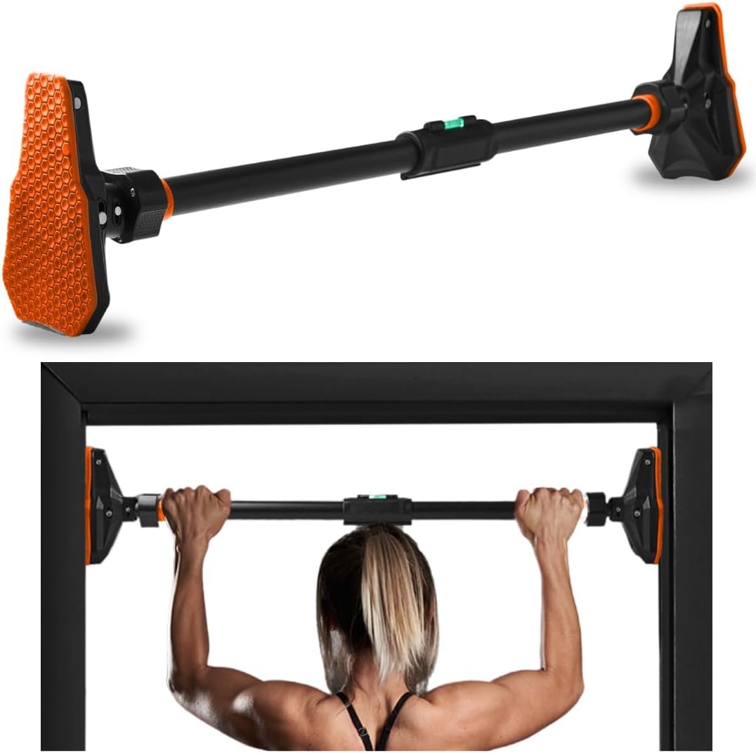 SQUATZ Adjustable Pull-Up & Chin-Up Bar, Door Frame Pullup & Doorway No-Screw, No-Damage Wall Mounted Hanging Bar for Home Strength Training Exercise Equipment for Men & Women, 440lbs (37 to 56 inch) - Image 2