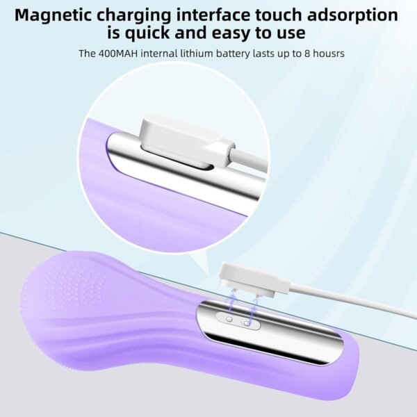 Electric Silicone Facial Brushes for Cleaning and Exfoliating,Electric Face Scrubber with Waterproof and Rechargeable Facial Skin Care for Women and Men - Image 6
