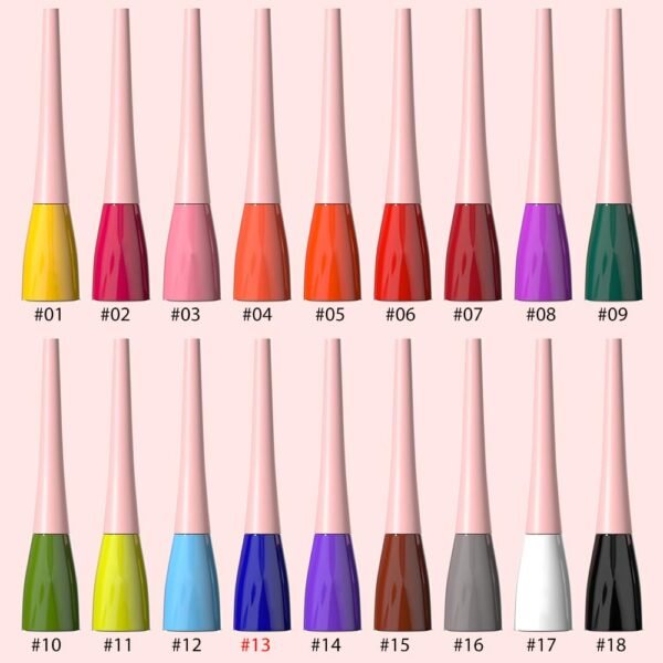 evpct 1Pcs Dark Blue Liquid Eyeliner Waterproof Dark Blue Eye Liners for Women, Eyes Wing Eyeliner Stamps Shapes Colored Eyeliner delineador de ojos a prueba de agua contra el agua blanco para ojos - Image 5