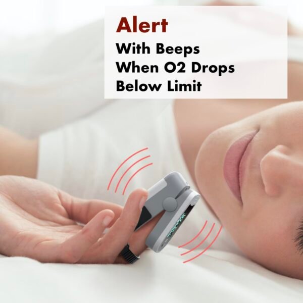 EMAY Sleep Oxygen Monitor with Built-in Recording Capability | Track Continuous Blood Oxygen Levels & Pulse Rate Overnight | Provides Sleep Report & Raw Data - Image 4