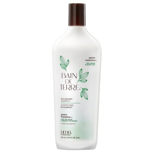 Bain de Terre Green Meadow Balancing Shampoo, Gentle Cleansing for Soft, Silky Hair with Argan & Monoi Oils, Paraben-Free, Color-Safe - Image 2