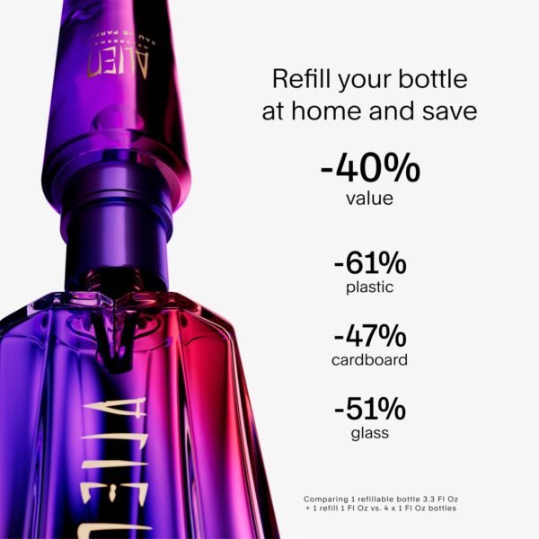 MUGLER Alien Hypersense - Eau de Parfum - Women's Fragrance - Floral & Woody - With Green Mandarin, Pear Accord, Jasmine, & Cashmere - Long Lasting Perfume - Image 4