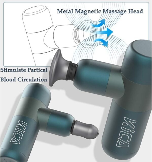 Kica Massage Gun for Athletes Portable Small-Deep Tissue for Body Arms Back Muscle Massager Relief Gem/Sports Pain Recovery,Intellengent Speed Control,Mini Pocketsize Blue - Image 5