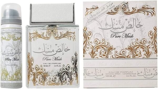 Lattafa Perfumes Pure Musk 2 Piece Set for Unisex (3.4 Ounce Eau de Parfum Spray + 1.7 Ounce Perfumed Body Spray) - Image 2