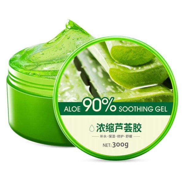 Fresh Aloe Soothing Gel, Aloe Vera Gel 10 fl oz/ 300ml, 90% Aloe Vera, Hydrates & Dry (1Pcs) - Image 2