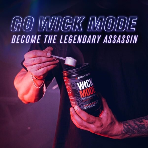 Jacked Factory X John Wick - Wick Mode Pre Workout Powder - Intense Energy, Battle-Ready Focus, Unstoppable Commitment, and Sheer Will - 40 Servings, Baba Yaga Blue Raz - Image 4