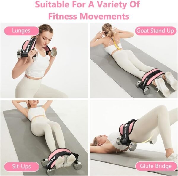 Exercise Hip Thrust Belt, Glute Trainer, Adjustable Hip Thrust Belt with Extra Padding for Dumbbells Kettlebells Gym Fitness Bodybuilding Weightlifting - Image 9