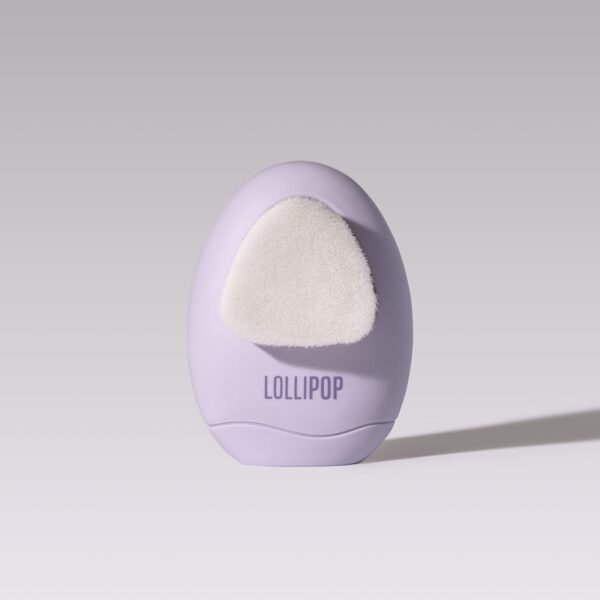 LOLLIPOP Palm Size Dual-Sided Silicone Face Exfoliator, Face Scrubber, Synthetic Face Brush Cleanser, Facial Cleansing Brush for Massage, Plum - Image 4