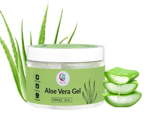 Aloe Vera Gel 12 oz | Unscented Aloe Vera For Face, Skin, Scalp & Hair | by Yogi’s Gift® - Image 2