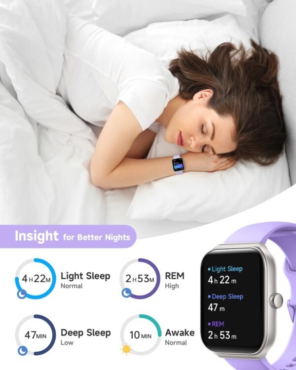 Smart Watch for Women Alexa Built-in, 1.95" Fitness Tracker with Answer/Make Calls, IP68 Waterproof/Heart Rate/Sleep Tracker/100 Sport Modes, Fitness Watch Compatible Android iOS - Image 7