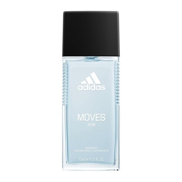 Adidas Moves Him Body Fragrance 2.5 fl oz (Pack of 1) , Notes of Green Apple, Cedarwood, Musk, Men's Fragrance, Long Lasting, Sporty Fragrance, Travel Size - Image 2