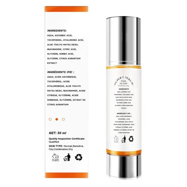 Super Vitamin C Serum for Women over 70, Vitamin C Serum for Face, Dark Spot Remover for Face, Hyaluronic Acid Skin Care, Targets Age Spots, Hydrates and Wrinkle Reduction 1.7fl oz - Image 8