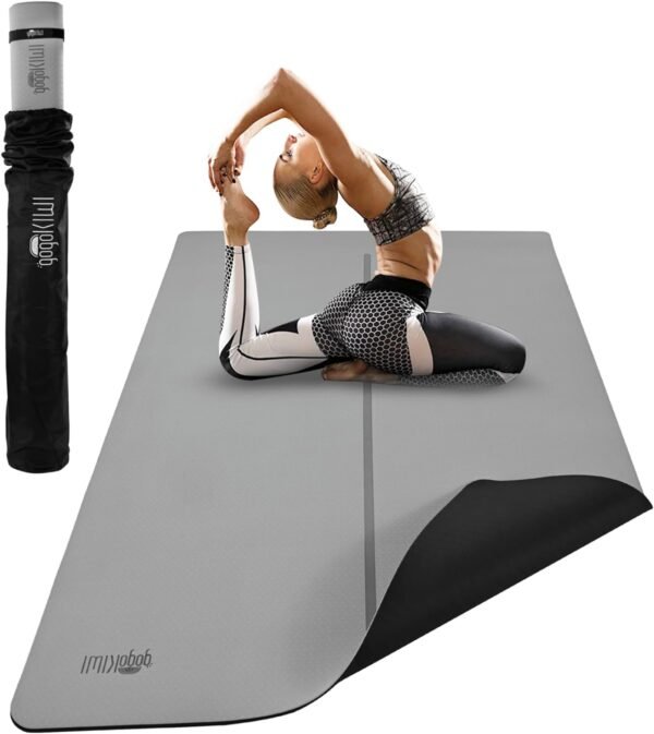 Large Yoga Mat (6'x4') Extra Wide Workout Mat for Home, Non Slip Fitness & Exercise Mat for Home Gym, Yoga, Pilates, Stretching, and Floor - Image 2