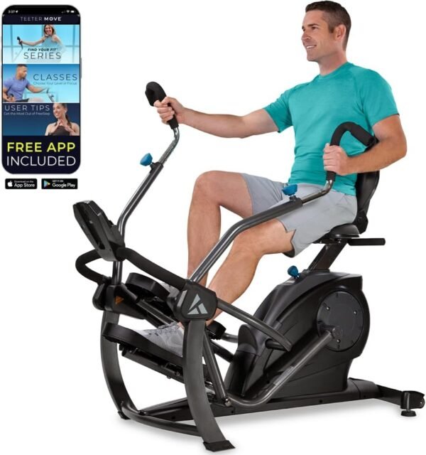 Teeter FreeStep Recumbent Cross Trainer Stepper, Zero-Impact Exercise Bike Alternative w/Patented Physical Therapy Stride, Up to 350lb, Free App w/Trainer Workouts - Image 2