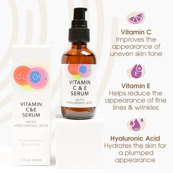 Vitamin C Face Serum, Hydrating Vitamin C Serum for Face with Hyaluronic Acid, Suitable For All Skin Types, Targets the Appearance of Dull Spots 2oz - Image 6