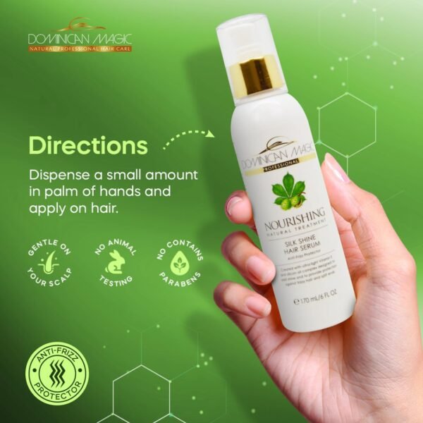DOMINICAN MAGIC Nourishing Hair Styling Serum, Anti-Frizz Serum & Hydrating Hair Treatment for Dry, Frizzy Hair, 6oz - Image 6
