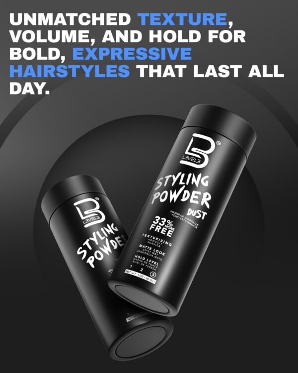 L3 Level 3 Styling Powder - Natural Look Mens Powder - Easy to Apply with No Oil or Greasy Residue - Image 7
