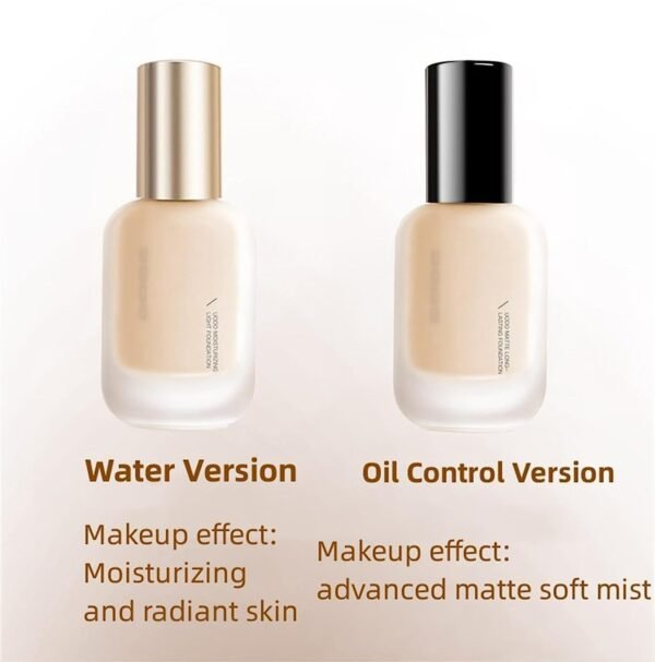 UO-DO Liquid Foundation, Moisturizing Light Foundation, Matte Long Lasting Foundation, Hydrating Waterproof and Light Long-Lasting Foundation for All Skin Types (Oil Control, W03 Warm Skin) - Image 8