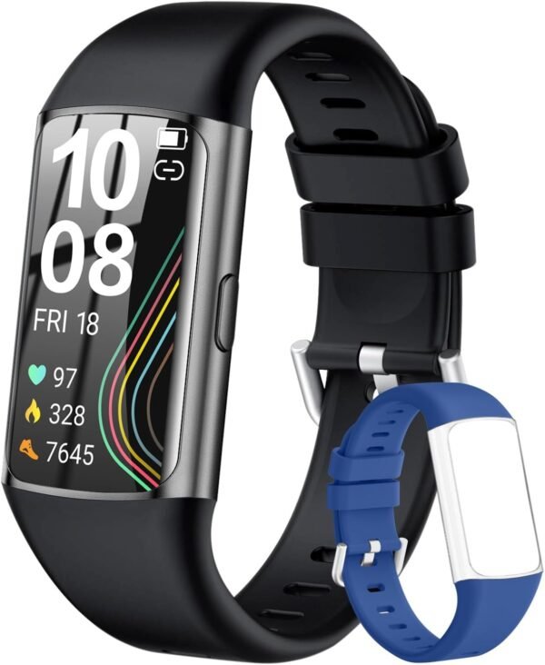 Smart Watch, Health Fitness Tracker Watch with 24/7 Heart Rate,Blood Pressure Monitor,Blood Oxygen,Sleep Tracker,Pedometer, IP68 Waterproof Activity Trackers Compatible with Android & iPhone Women Men - Image 2