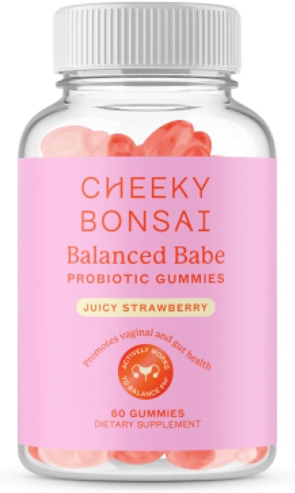 Cheeky Bonsai Balanced Babe Probiotic Gummies for Women, Juicy Strawberry Flavor 60 Count, Probiotic for Women, Urinary Tract Health, Vaginal Health, and pH Balance, 5 Billion CFUs - Image 2
