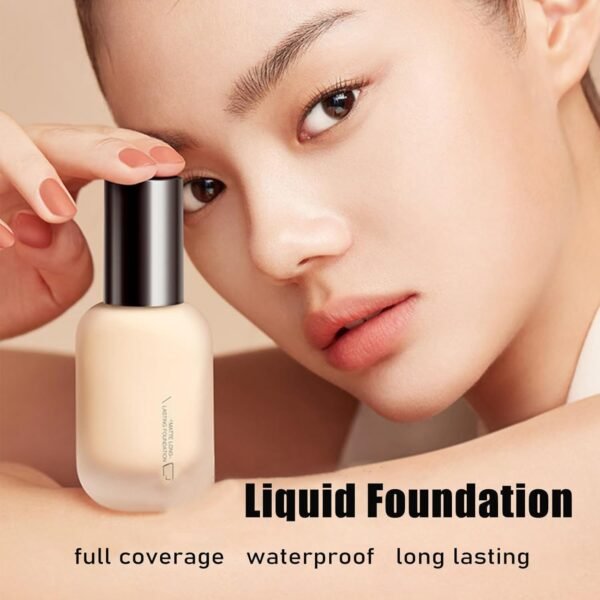 Updo Foundation, Uodo Concealer Foundation, Uodo Liquid Foundation, Updo Moisturizing Light Foundation, Uodo Matte Long Lasting Foundation, Waterproof and Sweatproof (Matte Natural, 30 ml) - Image 3