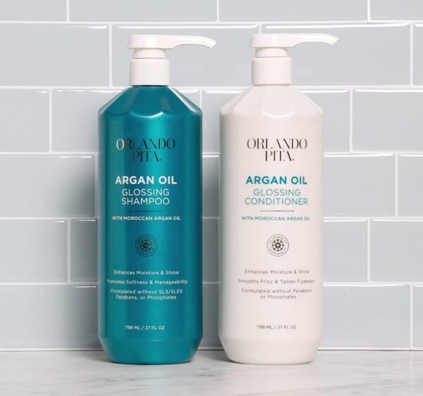 ORLANDO PITA Argan Oil Conditioner, 27 Fl Oz Salon Size- Premium Nourishing Hair Care for Men & Women - Professional Moisturizing, Anti Frizz, Hydrating Solution for Dry, Damaged Hair - Image 6