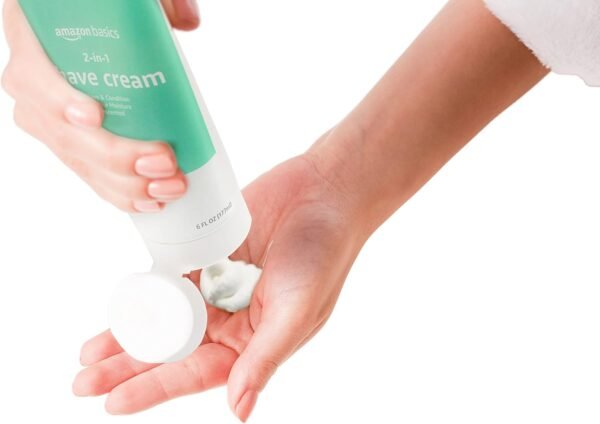 Amazon Basics 2-In-1 Shave Cream, Fragrance Free, 6 Fl. Oz., 2 Pack (Previously Solimo) - Image 5